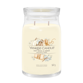 Signature Large Jar 2-Docht - Soft Wool & Amber